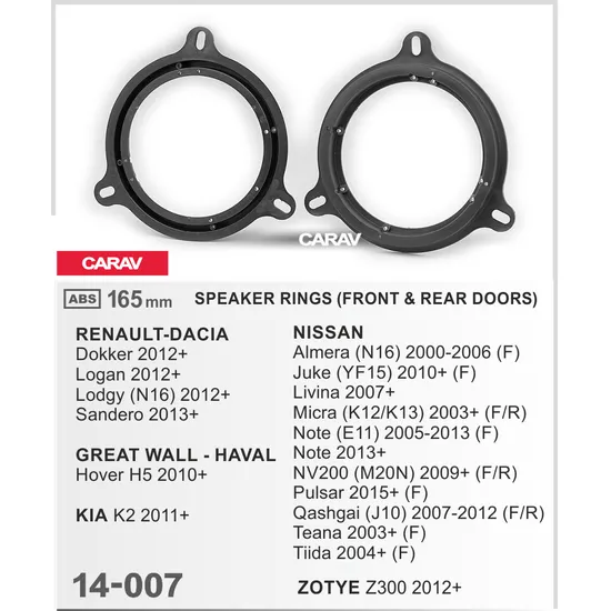 Carav-Parts kaiutinrengas Nissan