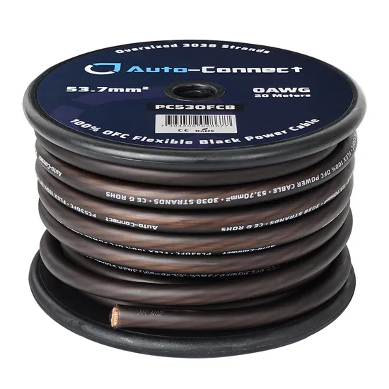 Auto-Connect 53mm² Virtakaapeli (MUSTA) 20m