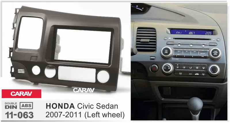 Carav-Parts 2-Din Radiolevy Honda Civic 2007-