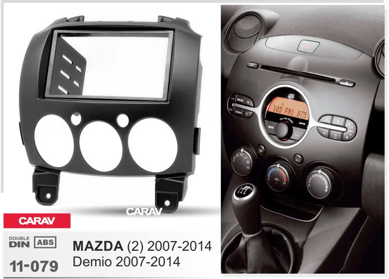 Carav-Parts 2-Din Radiosovite Mazda 2 2007-20