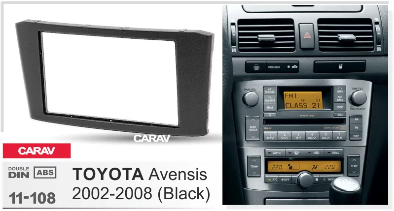 Carav-Parts 2-Din Radiosovite Avensis 02-08 M