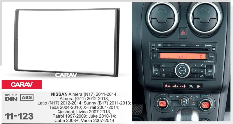 Carav-Parts 2-Din Radiosovite Nissan Qashqai