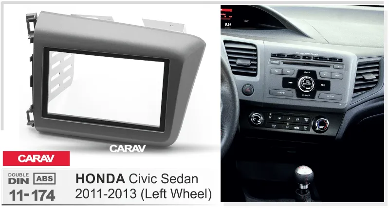 Carav-Parts 2-Din levy Honda Civic 2011-2013