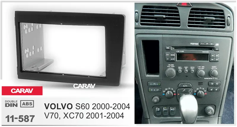 Carav-Parts 2-Din Radiosovite Volvo V70