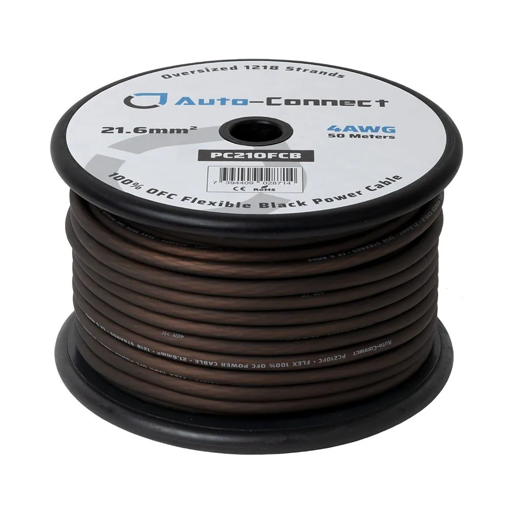 Auto-Connect 21mm² Virtakaapeli (MUSTA) 50m