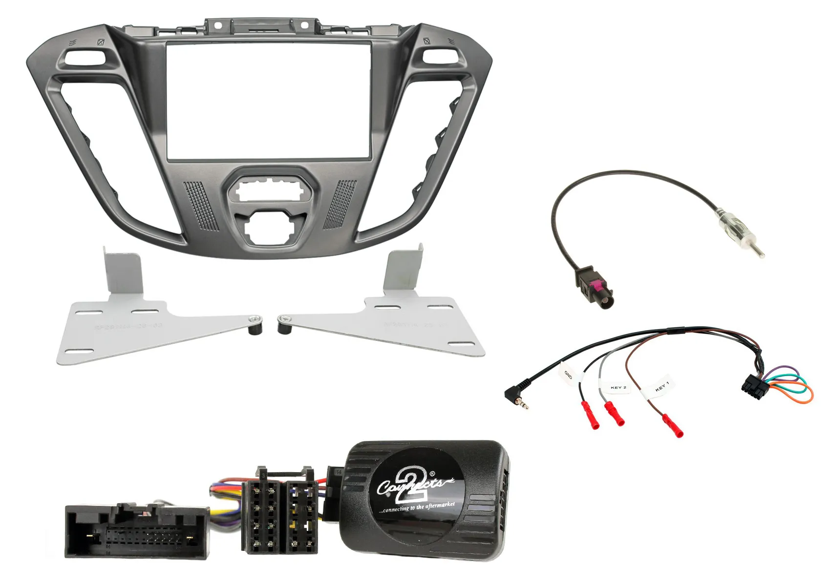 2-Din Kitti Ford Transit Custom 2012-2018 Ala