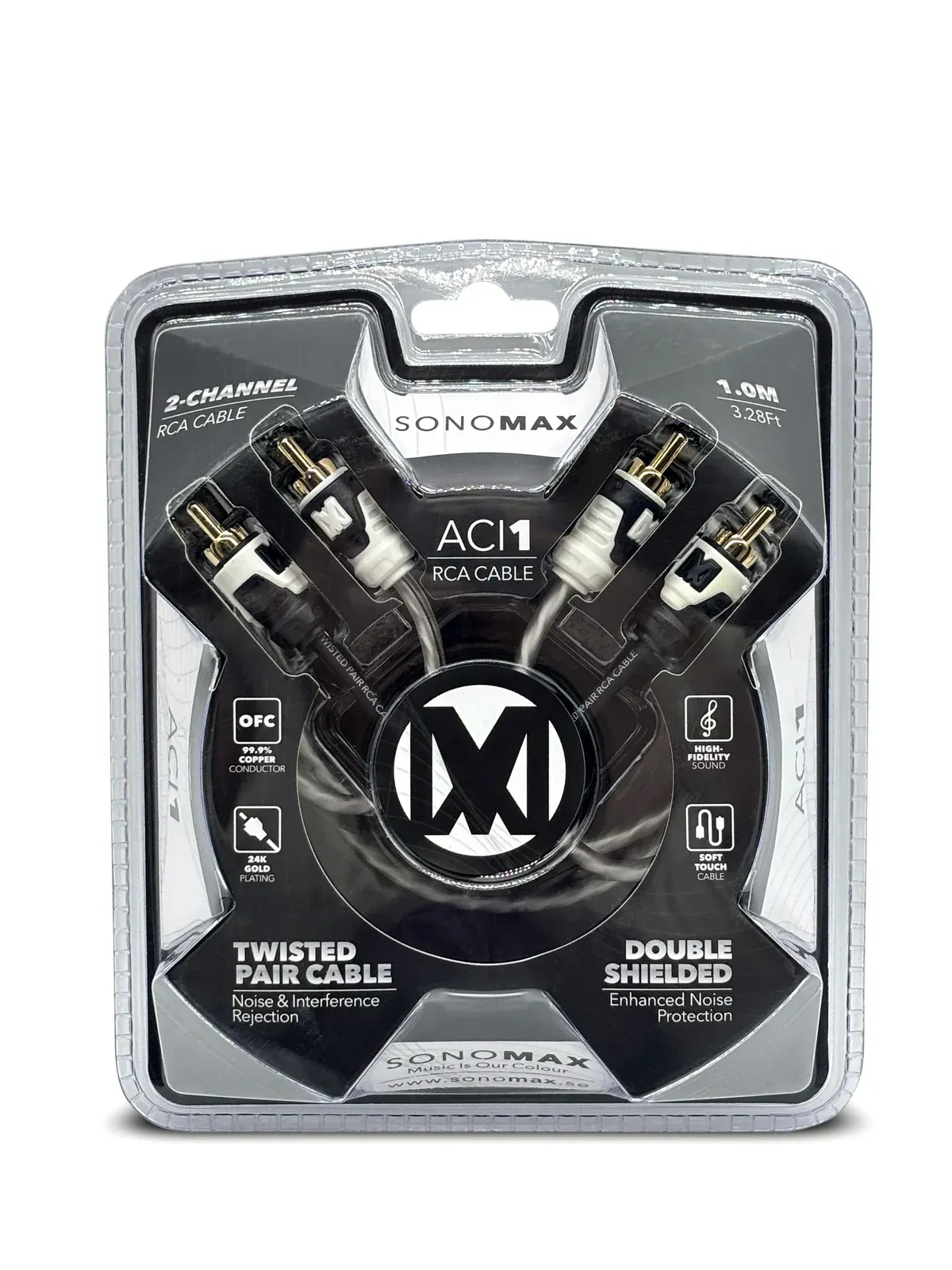 SonoMax RCA-kaapeli 1,0m
