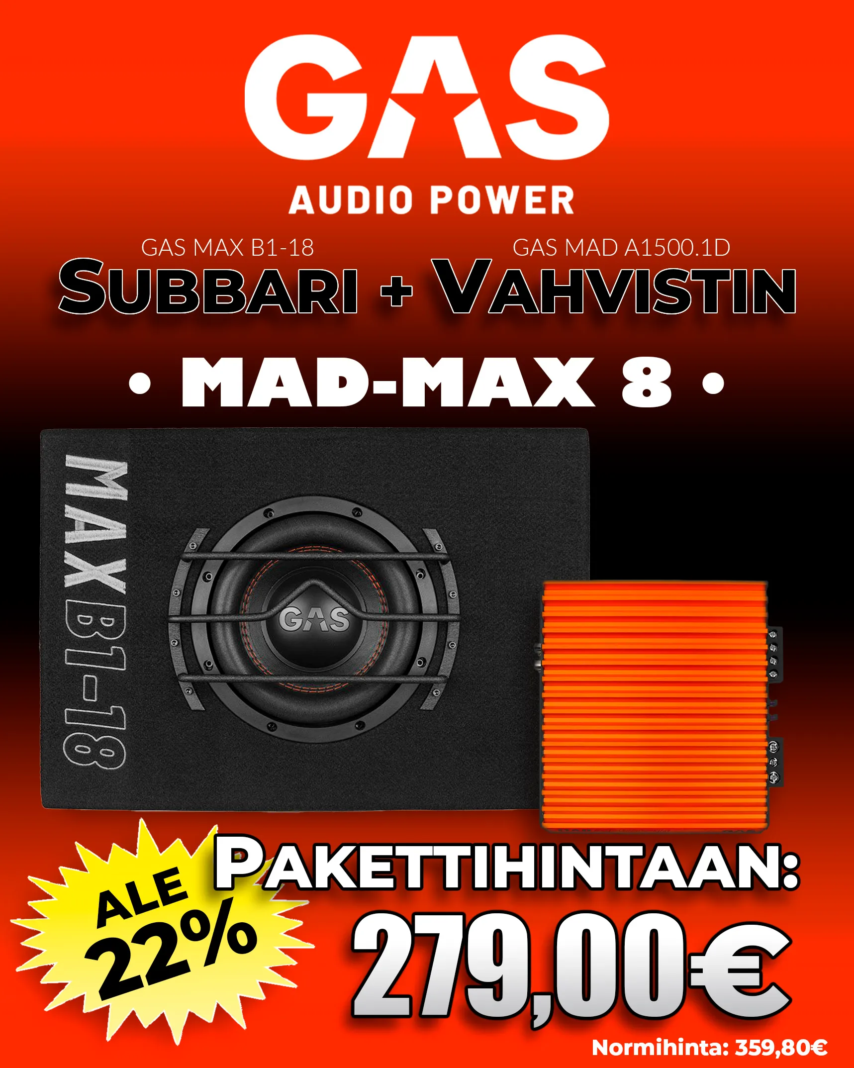 GAS A1-500.1D + MAX B1-18